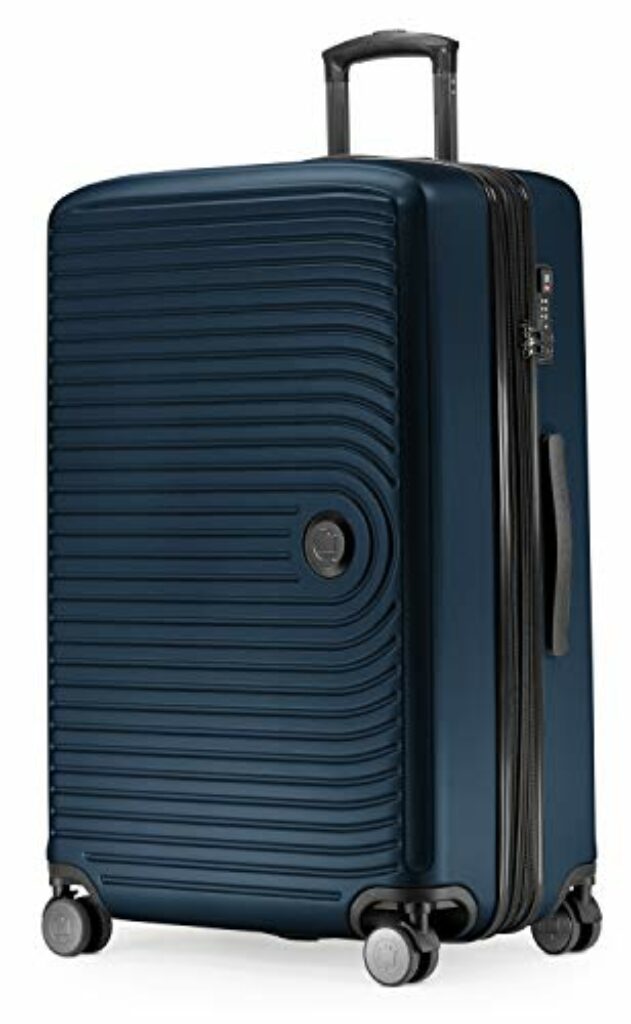 HAUPTSTADTKOFFER Mitte - Großer Hartschalenkoffer, TSA, 4 Rollen, Check-In Gepäck mit 8 cm Volumenerweiterung, 77cm, 130 Liter, Dunkelblau