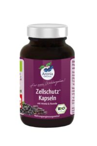 Aronia ORIGINAL Bio Zellschutz Kapseln mit Aronia und Acerola | 120 vegan Kapseln mit natürlichem Vitamin C und Polyphenolen für ein gesundes Immunsystem | Aus Aroniabeeren Pulver und Acerolakirsche