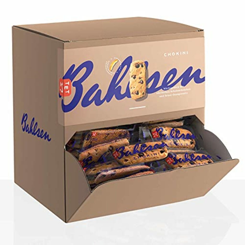 Bahlsen Chokini - 1er Pack Thekendispenser - Mürbegebäck mit Schokostückchen und Orangennote (1 x 945 g)