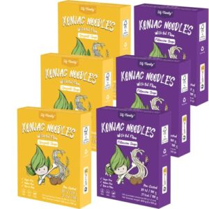 Elf-Family Premium Konjak Nudeln(-90% weniger Kalorienzufuhr) aus Thailand Vegan Glutenfrei-240g x6er Box(12 pack), Shirataki Instant Nudeln Pasta/Keto/Low Carb/Kalorienarme -Spaghetti & Fettuccine