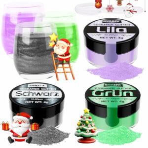 Essbarer Glitzer für Getränke - 3 Farben Lebensmittelfarbe Pulver, Geschmacksneutrales Glitzerpulver für Schokolade, Glitzerpuder für Cocktail Drinks, Fondant, Drinks, Flüssigkeiten - 4g