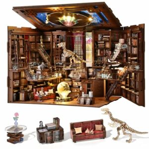MiniCity Book Nook Kit, DIY Miniatur Puppenhaus Booknook Kit(Beyond Library Max)