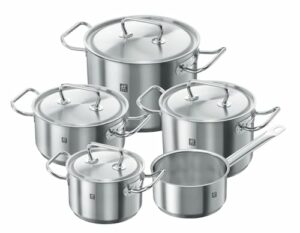ZWILLING Kochtopf-Set, 5-tlg., 4 Deckel, Induktionsgeeignet, Edelstahl, Twin Classic