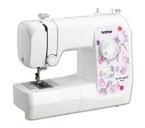 Brother KE14S Little Angel - Nähmaschine mit Fingerschutz (14 Stiche), Weiß, Rosa