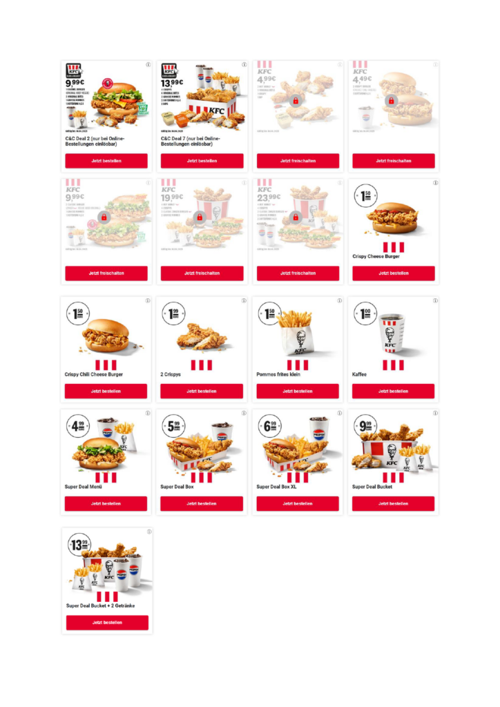Aktuelle KFC Gutscheine & Angebote 04/2025