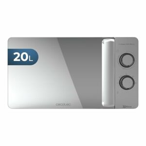 Cecotec Microondas ProClean 3060, 20 Liter- Kapazität, Ready2Clean-Beschichtung, 700 Watt-Leistung, 6 Funktionsstufen, 30 Minuten-Timer, 3 D Wave-Technologie, Farbe: Silber