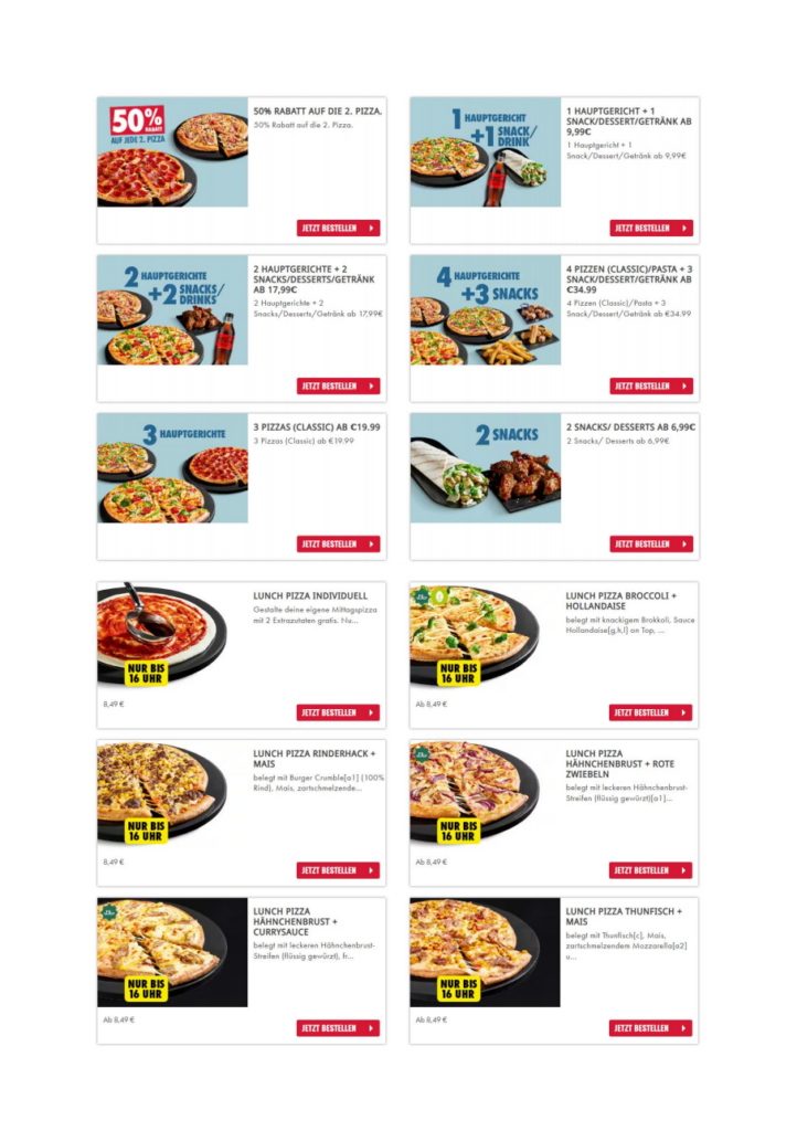 Domino’s Gutscheine 12/2025