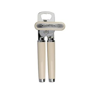 KitchenAid Dosenöffner, Flaschen- und Dosenöffner aus Edelstahl – Almond Creme, 8.34 x 3.54 x 2.3 cm