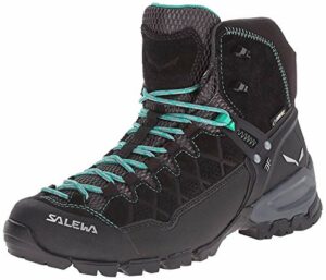Salewa WS Alp Trainer Mid Gore-TEX Damen Trekking- & Wanderstiefel, Schwarz (Black Out/Agata), 39 EU
