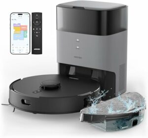 AIRROBO T20+ Saugroboter mit Wischfunktion, 3.5L Staubsauger Roboter mit Absaugstation, 180Min Laufzeit, LiDAR Navigation, Starke Saugkraft ideal für Teppich und Tierhaare, APP Steuerung