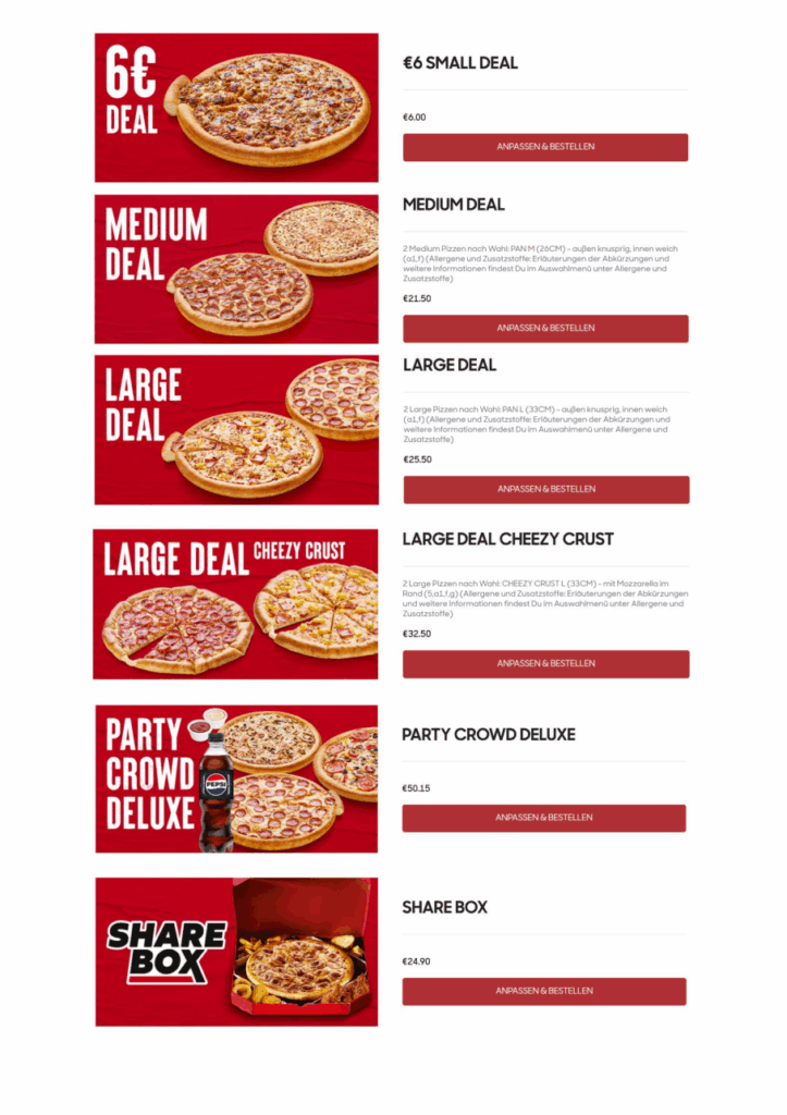 Pizza Hut Gutscheine 09/2025