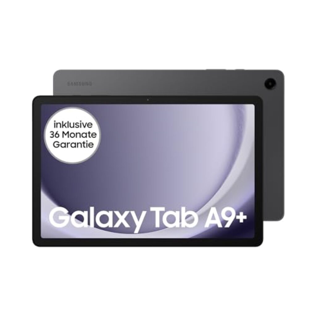 Samsung Galaxy Tab A9+ Wi-Fi Android-Tablet, 4GB (RAM) + 64GB Speicherplatz, Großes Display, 3D-Sound, Simlockfrei ohne Vertrag, Graphite, Inkl. 3 Jahre Herstellergarantie [Exklusiv bei Amazon]