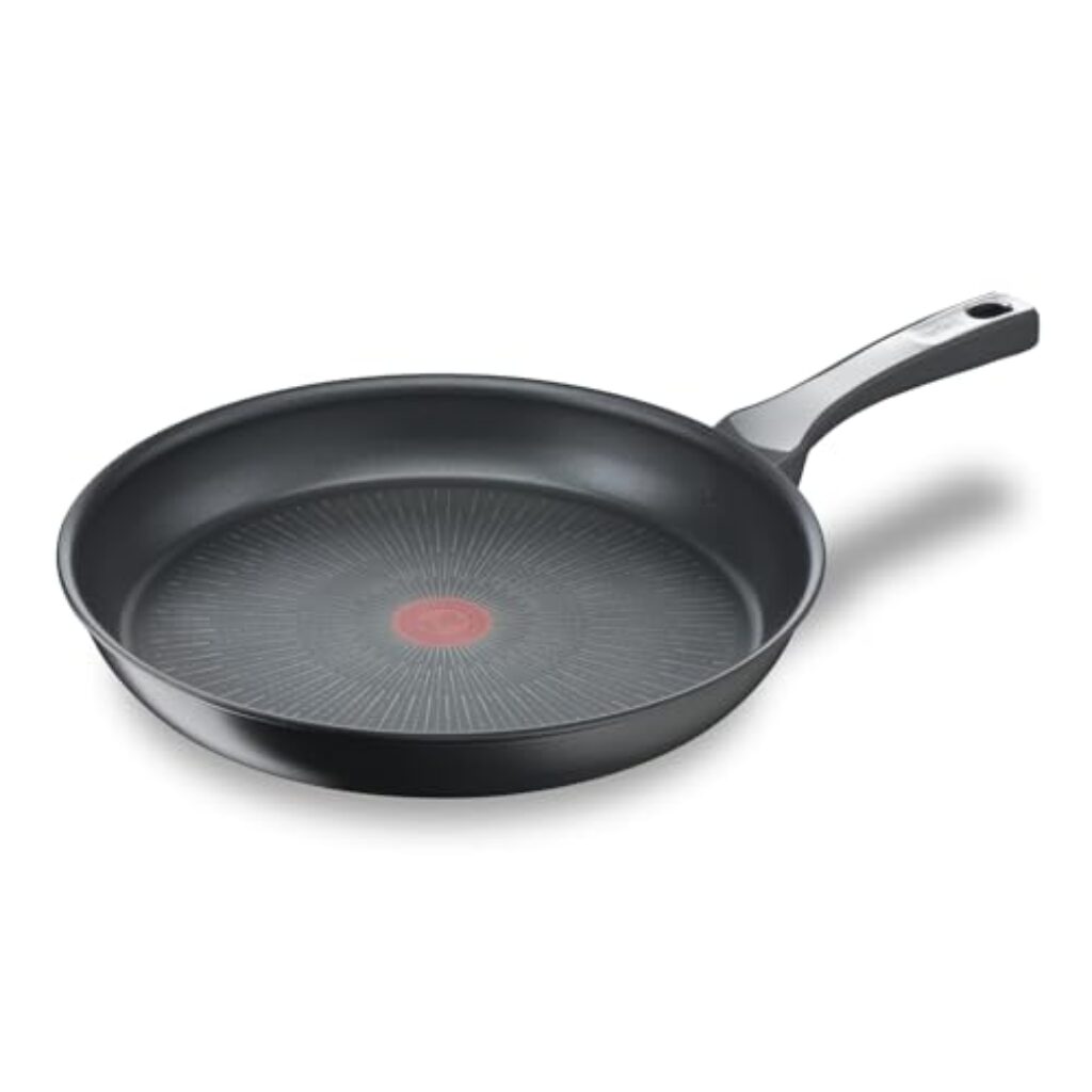 Tefal Unlimited On Bratpfanne 32 cm Induktionspfanne mit kratzfester Titanium Antihaft-Beschichtung, Thermo-Signal bei idealer Brattemperatur, PFOA-frei, geeignet für alle Herdarten, schwarz, G25908