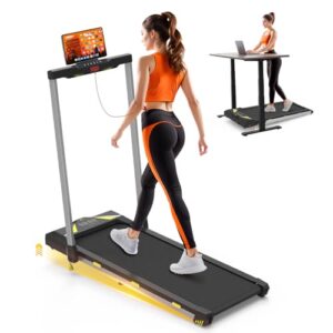 4 in 1 Laufband für Zuhause mit Neigung 1-12km/h Walking Laufband Pad, Geräuscharme Laufbänder mit Fernbedienung