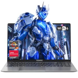 ACEMAGIC Laptop mit Metallgehäuse und Hintergrundbeleuchtetem Laptop AMD Ryzen 7 5700U(8C/16T, bis zu 4,3 GHz) für Notebook,16,1 Zoll FHD,16GB DDR4,512GB M.2 SSD,WiFi 6,BT5. 2,HDMI(Gray)