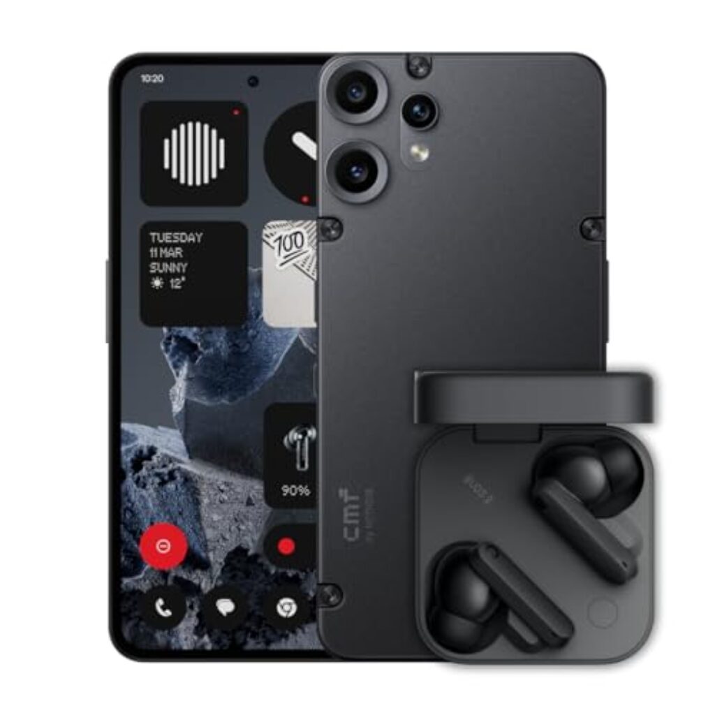 CMF Phone 2 Pro 128GB Schwarz – 5G Smartphone mit 50MP Kamera + CMF Buds 2 Dunkelgrau inklusive