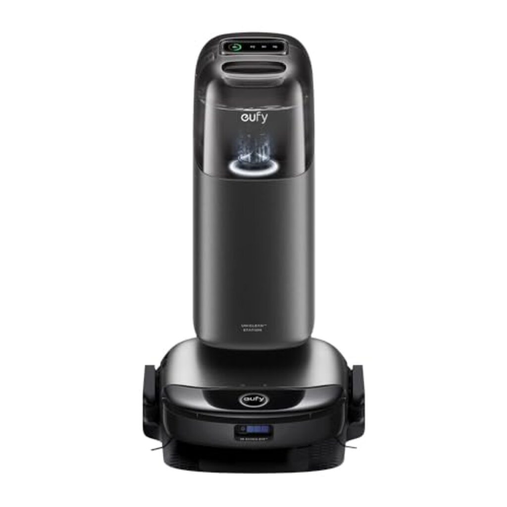 eufy S1 Pro HydroJet Saugroboter mit Wischfunktion, HydroJet Reinigungssystem, Eco-Clean Ozon, Auto- Wischrollenreinigung, 8000Pa, 10-in-1-Station, Hinderniserkennung, Auto-Reinigerdosierung