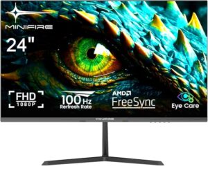 Minifire 24 Zoll Monitor, 100Hz, Full HD（1980x1080p）,5ms(OD), Adaptive-Sync, sRGB110%, Eye-Care，VESA, PC Bildschirm mit HDMI USB-C Ports - MF24X3AL