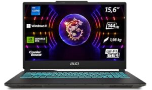MSI Katana 15 Gaming Laptop, 15,6" Full HD 144Hz, Intel Core i7-13620H, NVIDIA GeForce RTX 4070, 16GB DDR5, 512GB SSD, Windows 11 Home, QWERTZ Tastatur, B13VGK-1860, Schwarz