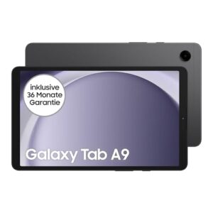 Samsung Galaxy Tab A9 Wi-Fi Android-Tablet, 64 GB Speicherplatz, Großes Display, Satter Sound, Simlockfrei ohne Vertrag, Graphite, Inkl. 3 Jahre Herstellergarantie [Exklusiv bei Amazon]