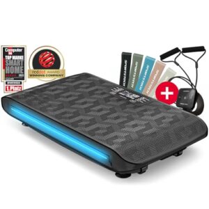 Sportstech 4D Vibrationsplatte für Zuhause, VP400 und sVibe, Deutsche Qualitätsmarke, Smart LED, Trainingsbänder und Ropes (sVibe_Deal)