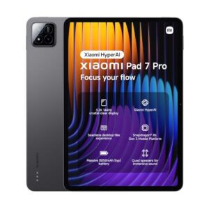 Xiaomi Pad 7 Pro Tablet, 11.2 Zoll, 8+256GB, Grau, 3.2K 144Hz Display, Snapdragon 8s Gen 3, 8850mAh Akku, 67W HyperCharge, HyperAI, Quad-Lautsprecher, Nahtloses Desktop-ähnliches Erlebnis