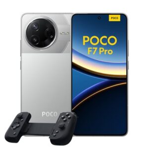 Xiaomi Poco F7 Pro Smartphone, 12+512GB, Silber, Handy ohne Vertrag, 50 MP, 120Hz AMOLED Display, Snapdragon Prozessor, 6000mAh Akku, 90W HyperCharge, HyperAI, Dual-SIM + Razer Kishi V2 USB-C