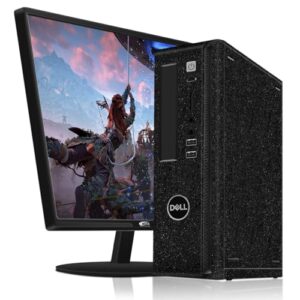 Dell Gaming PC Set Komplett, Intel Quad Core i7 bis zu 3.8GHz, GeForce GTX 750 Ti 4GB, 16 GB RAM, 512 GB SSD, 600 M WiFi, Neuer 24 Zoll Monitor 1080 FHD HDMI LED, W10P64 (Generalüberholt)