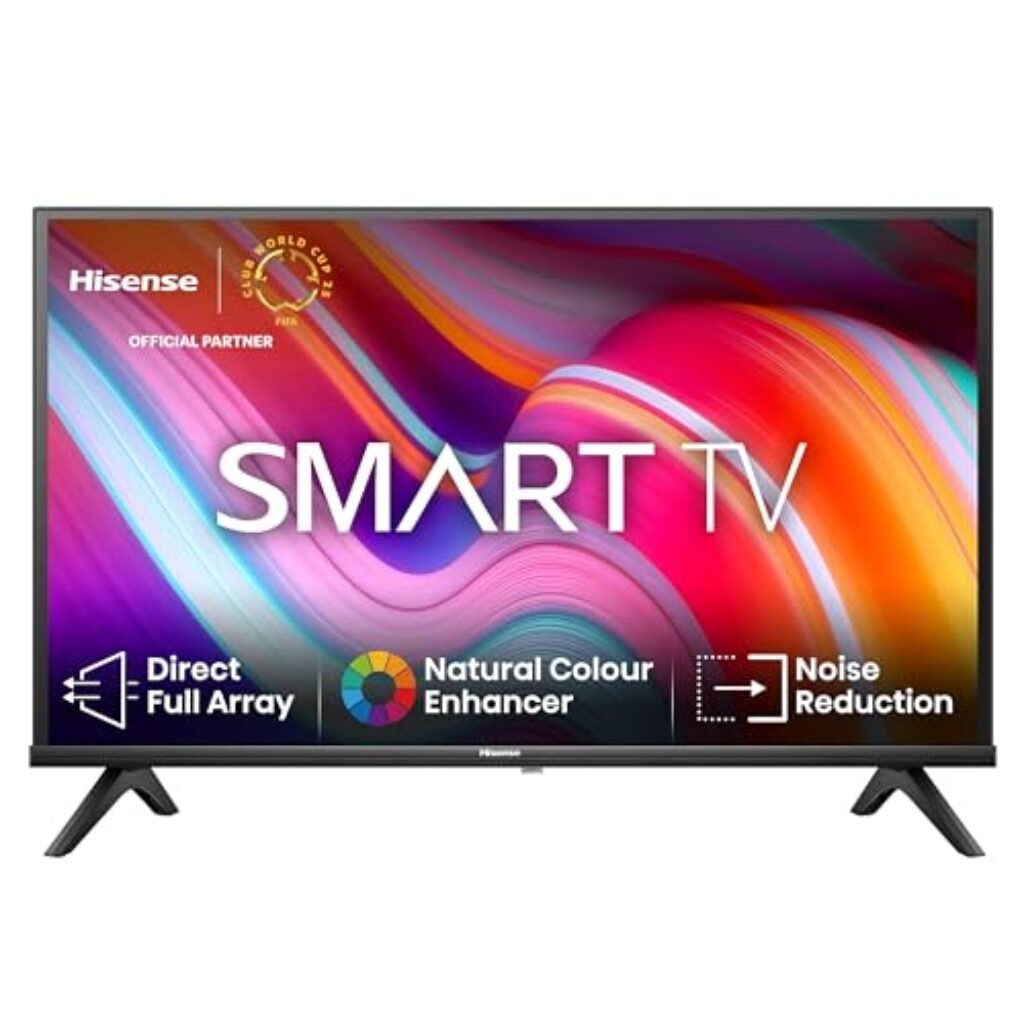 Hisense 40E4KT 101cm (40 Zoll) Fernseher Full HD Smart TV, Triple Tuner DVB-T2 / T/C / S2 / S, Works with Alexa, WiFi, Game Mode, Hotel Mode, Schwarz [2023], Betriebsystem VIDAA U