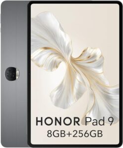 HONOR Pad 9 Tablets 8GB 256GB, 12.1" 120Hz 2.5K Großer Bildschirm, 8-Lautsprecher Audio System, Snapdragon 6 Gen 1, WiFi Version, Grau