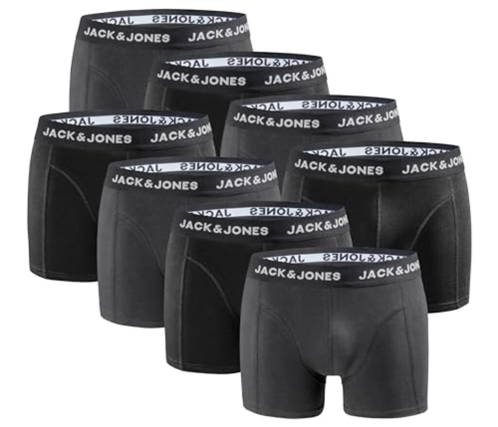 JACK & JONES Boxershorts 8er Pack - Anthracite - Gr. XL