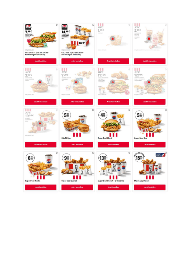 Aktuelle KFC Gutscheine & Angebote 08/2025