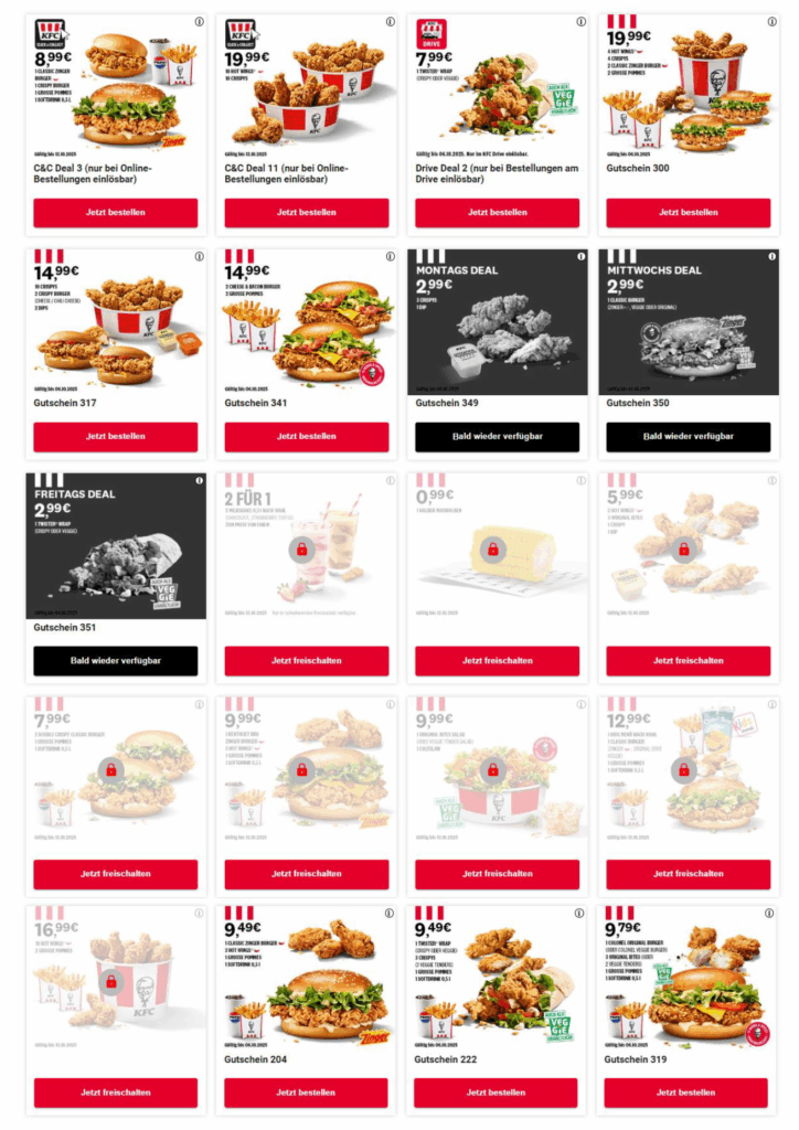 Aktuelle KFC Gutscheine & Angebote 09/2025