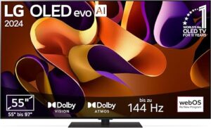 LG OLED55G49LS TV 55" (139 cm) OLED evo Fernseher (α11 4K AI-Prozessor, webOS 24, Dolby Vision, bis zu 120Hz) [Modelljahr 2024]