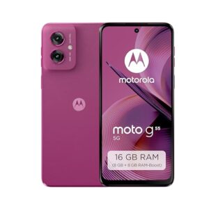 Motorola Moto g55 5G Smartphone (6,49"-FHD+-Display, 50-MP-Kamera, 8/256 GB, 5000 mAh, Android 14) Twilight Purple (Veganes Kunstleder), inkl. Schutzcover [Exklusiv bei Amazon]