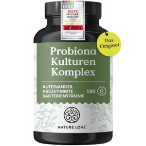 Probiona Komplex – perfekt aufeinander abgestimmte Bakterienstämme – 300 Mrd. KBE/g – magensaftresistent & vegan – mit Lactobacillus & Bifidobakterien, hochdosierte 20 Mrd KBE/Tagesdosis, 3 Monate