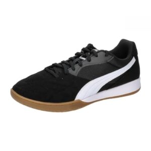 PUMA Unisex King TOP IT Soccer Shoe, Black White Gold, 44 EU