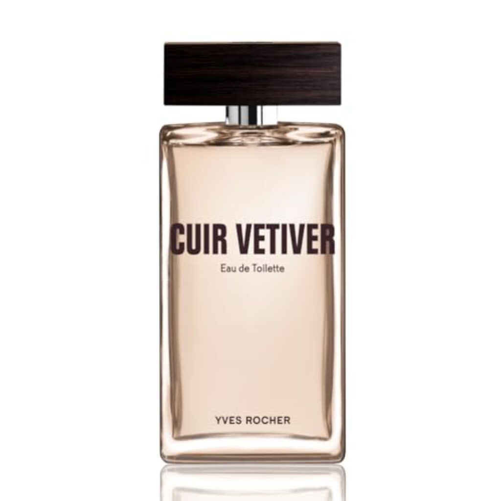 Yves Rocher CUIR VÉTIVER Eau de Toilette, Parfüm für Herren, kontrastreicher Vetiver-Duft, 1 x Zerstäuber 100 ml