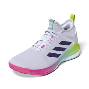 Adidas Damen Crazyflight Mid Shoes-Low (Non Football), FTWR White/Team Colleg Purple/Flash Aqua, 38 EU