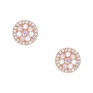 Fossil Ohrringe Für Frauen Mop, 10(D)*2.0(Dicke)mm Rose Gold Edelstahl-Ohrringe, JF02906791