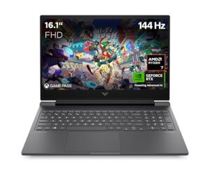 HP VICTUS Gaming Laptop, 16,1" FHD Display 144Hz, AMD Ryzen 7 8840H, 32 GB DDR5 RAM, 1 TB SSD, NVIDIA GeForce RTX 4060 (8GB), QWERTZ, Windows 11, Schwarz