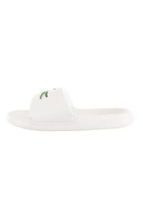 Lacoste Herren Men's Serve Slide 1.0 Sandale, WHT/GRN, 44.5 EU