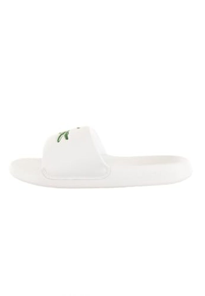 Lacoste Herren Men's Serve Slide 1.0 Sandale, WHT/GRN, 44.5 EU