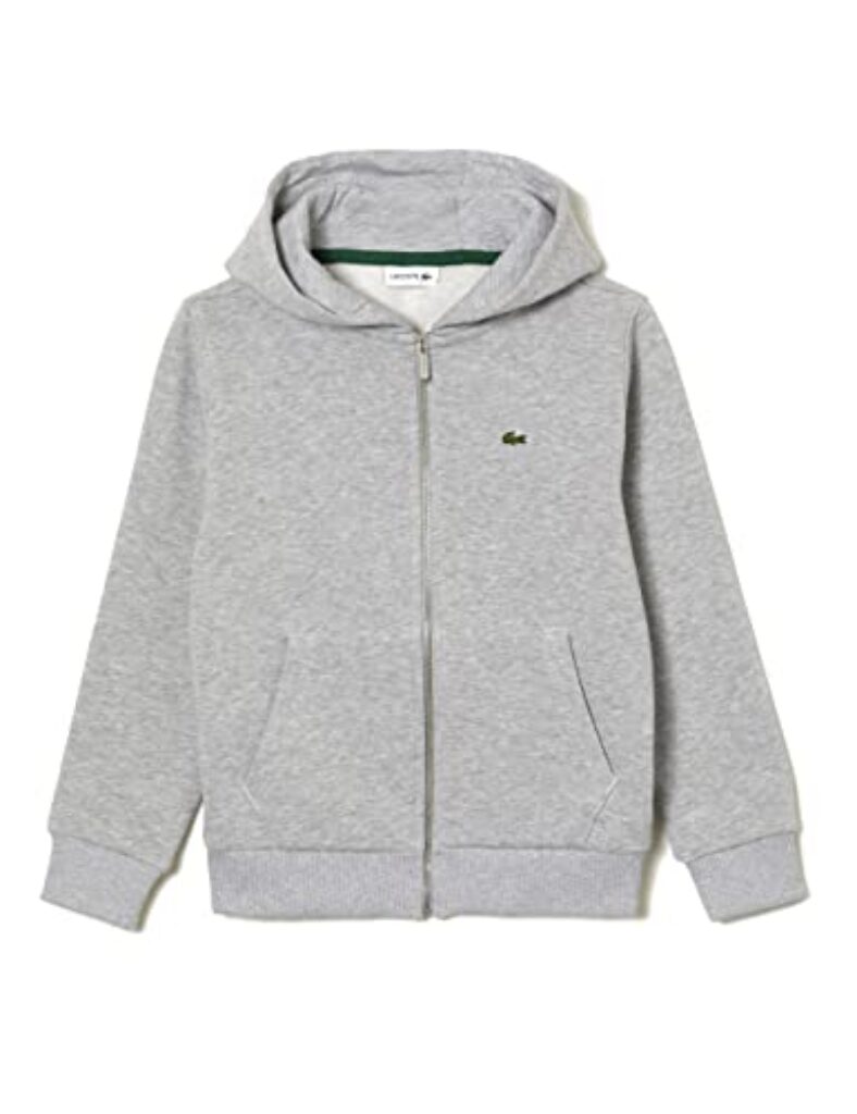 Lacoste Jungen Sj9723 Hoodie, Chinesisches Silber, 10 Jahre