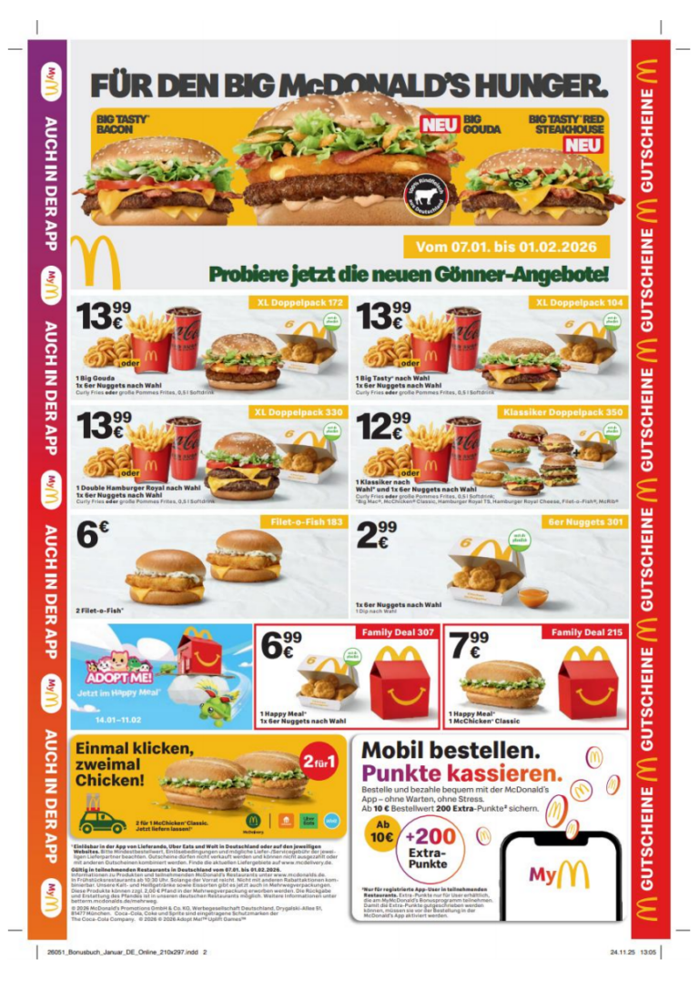 McDonald's Gutscheine & Coupons 2026