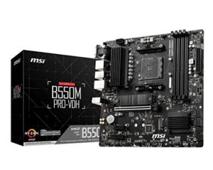 MSI B550M PRO-VDH (MATX Sockel AM4, AMD B550, 4 x DDR4, 1 x PCI Express 3.0 16x)