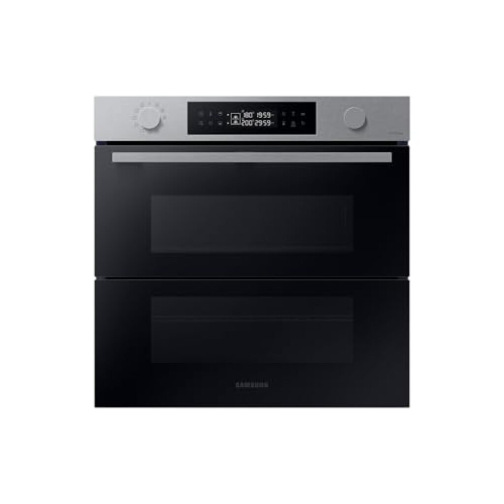 Samsung NV7B4550VAS/U1 Einbau-Backofen, 76 l, AI Backofen, Dual Cook Flex, Pyrolytische Selbstreinigung, SmartThings Cooking, Air Sous Vide, Schwarzes Glas
