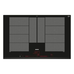 Siemens EX851LYV5E, iQ700, Smartes Induktionskochfeld 80 cm, autark, Rahmenlos aufliegend, Touch & Slide, varioInduktion Plus, Intelligente flexZonen, Bratsensor Plus, cookConnect System, Schwarz
