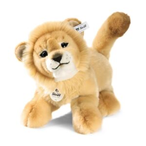 Steiff Kuscheltier Leo Baby-Schlenker-Löwe, Süßes Stofftier mit Kunststoffaugen, Kinder, Jungen & Mädchen, Plüschtier 28 cm, Beige, 065651