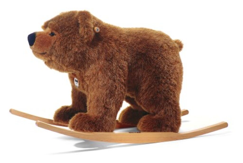 Steiff Schaukeltier Bär Urs, Süßes Stofftier, Jungen, Mädchen & Babys ab 0 Monaten, Plüschtier 70 cm, Hellbraun, 048920